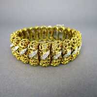 Prächtiges massives 750/- Gold Damen Armband mit...