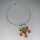 Abstract statement collier from silver and amber cabochons East Germany 1960