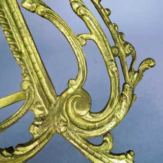 Antiker Stand Foto Bilderrahmen in Bronze matt feuervergoldet 19. Jahrhundert