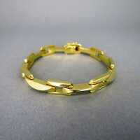 Massive 18 k yellow gold brick link bracelet from Italy 1960s 1970s