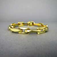 Massive 18 k yellow gold brick link bracelet from Italy...