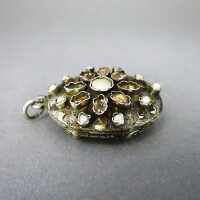 Antikschmuck für Damen - Annodazumal Antikschmuck: Antikes Medaillon mit Edelsteinen und Perlen kaufen