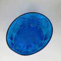 Große antike Bonboniere, blaues Glas, WMF Historismus Neorenaissance 1880
