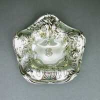 Antique Art Nouveau sterling silver tray by Simpson,...