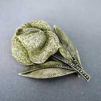 Huge Art Deco Theodor Fahrner rose brooch in silver and...