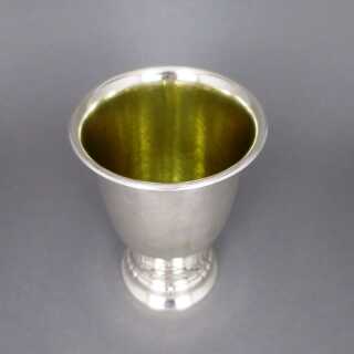 Art Deco wine goblet or vase in hammered silver by Fritz Heimbürger Denmark
