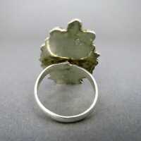 Interessanter Damen Ring in Silber mit einem großen natürlichen Granat Cabochon