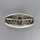 Elegant Art Deco geometrical hammered 900 silver brooch with amethyst cabochon
