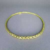 Gorgeous vintage ladys collier in woven design in 14 k massive yellow gold