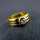 Eleganter 750/- Gelbgold Weißgold Damen Band Ring mit einem großen Brillanten