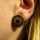Herrliche runde Ohr Clips in Gold Double mit unzähligen roten Granatsteinen