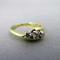 Eleganter Damen Vintage Ring in hochwertigem Gold mit...
