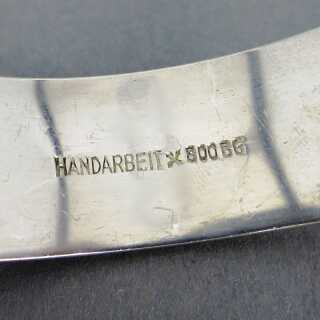 Schöner handgearbeiteter Armreif in 925 Silber mit Gravurdekor 1960er Jahre