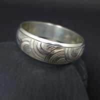Beautiful handcrafted bangle in 925 silver with engraved decoration 1960s