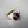 Interessanter massiver Silber Damen Ring mit bunter Emaille und Blumendekor