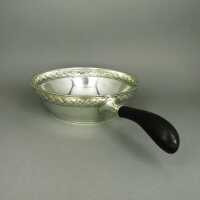 Antique Art Nouveau serving pan in silver and ebony J.M.A. Steffensen Denmark