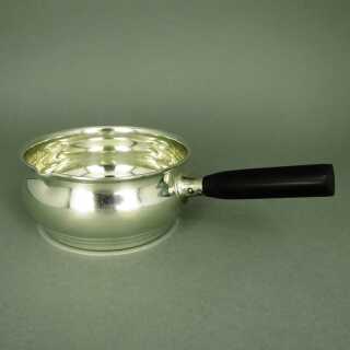 Art Deco butter pan in silver and ebony Johannes Siggaard Denmark Copenhagen