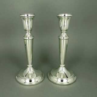 Paar von eleganten Kerzenleuchter in Silber England Birmingham Millington