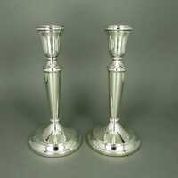 Pair of massive silver elegant candlesticks England...