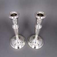 Pair of massive silver elegant candlesticks England Birmingham Millington