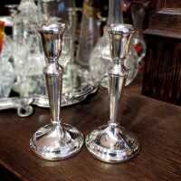 Pair of massive silver elegant candlesticks England Birmingham Millington