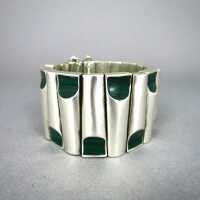 Massive silver modernist cuff bracelet Mexico Tuca Antonio Pineda style 1970s 