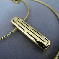 Modern elegant ladies pendant with diamonds incl. snake chain in gold