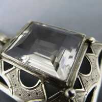Gorgeous huge late Art Deco silver pendant with light violet spinel from Germany