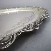 Huge antique oval tray with relief decor Gustav Memmert Berlin sold by Friedlaender