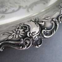 Huge antique oval tray with relief decor Gustav Memmert Berlin sold by Friedlaender