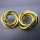 Beautiful elegant stud earrings for woman woven rings design in 14 k gold