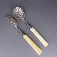 Antique serving cutlery for biscuits or pralines in...