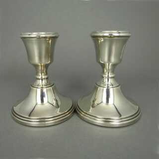 Paar von kleineren Kerzenleuchter aus Birmingham in 925 Silber