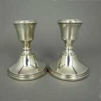 Pair of small sterling silver candlesticks master JP...