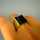 Eleganter Herren Siegel Ring in Gold mit einem großen schwarzen Onyx Stein