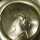 Elegant Art Nouveau handled bowl in silver pewter with woman relief about 1900