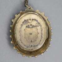 Magnificent garnet medallion with gilt heirloom chain