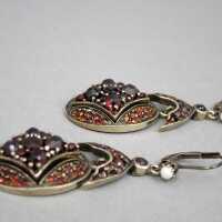 Antique garnet earrings from the second half of the 19th century