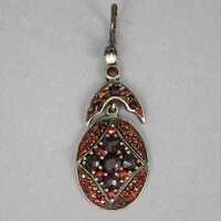 Antique garnet earrings from the second half of the 19th century