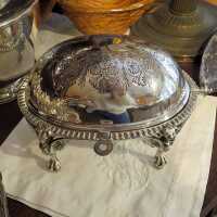 Delightful, small silver-plated buffet tureen from the turn of the century