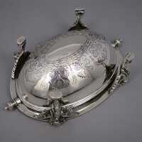 Delightful, small silver-plated buffet tureen from the turn of the century