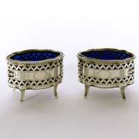 A set of 2 Salars (salt bowls) in sterling silver from...