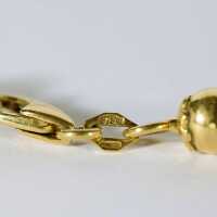 Beautiful ball chain in the course in 750 / - gold from Italy around 1970