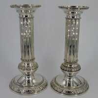 Dekoratives Paar Kerzenleuchter aus Silber, erste Hälfte 20. Jahrhundert