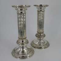 Dekoratives Paar Kerzenleuchter aus Silber, erste...