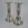 Decorative pair of silver candlesticks, first half of the 20th century
