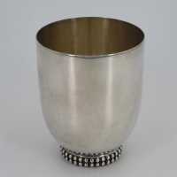Beautiful wine cup with pearl rim in 835 / - silver from...