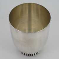 Beautiful wine cup with pearl rim in 835 / - silver from Wilkens & Söhne