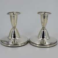 Paar von zeitlos eleganten Kerzenleuchtern hergestellt in Sterling Silber 925/-