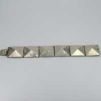 Modern hammered silver bracelet handmade in the 50s